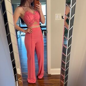 Barbie Pink Lace Top and Pants Set